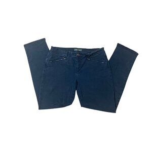 Lauren Jeans Co. Ralph‎ Lauren Womens Blue Twill Pants Size 14 Classic Timeless